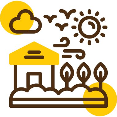 Bir evin vektör illüstrasyonu