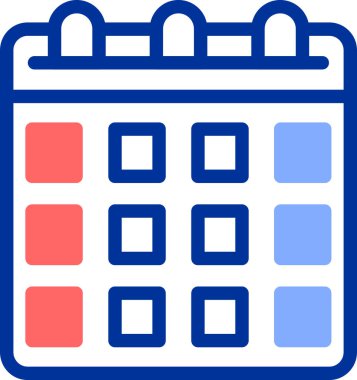 Takvim. Web simgesi basit illüstrasyon