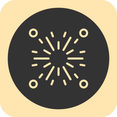 Havai fişekler. Web simgesi basit tasarım
