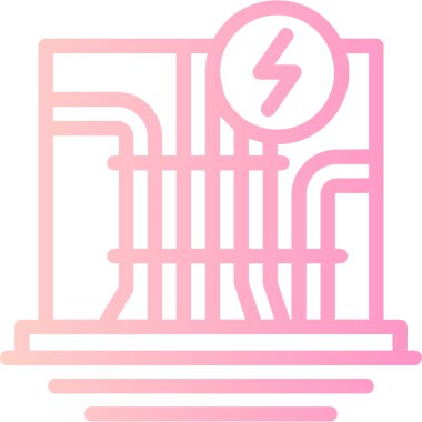 Bir saat simgesinin vektör illüstrasyonu