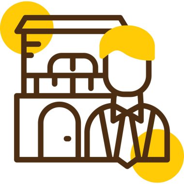 Bir binanın vektör illüstrasyonu