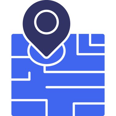 harita simgesi vektör illüstrasyonu