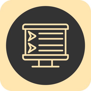 vektör lcd simgesi illüstrasyonu