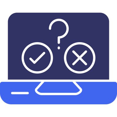 dizüstü bilgisayar web simgesi, basit illüstrasyon