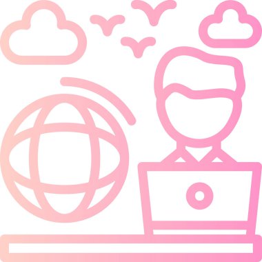 özet biçiminde küresel dünya simgesi