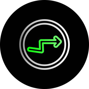 Eğilim biçimi izole edilmiş arkaplanda ok simgesi