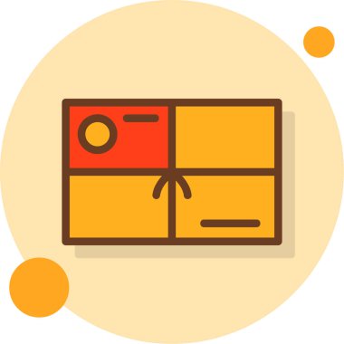 Kutu. Web simgesi basit illüstrasyon