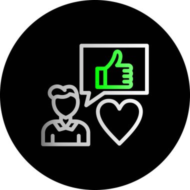 Modern aşk simgesinin vektör çizimi