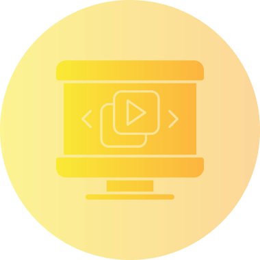 video. Web simgesi basit tasarım