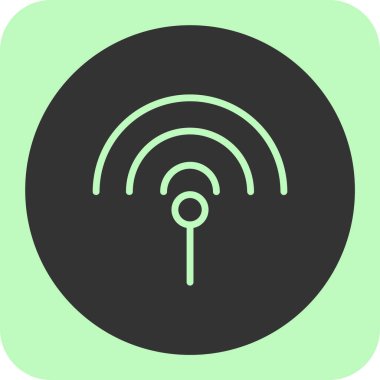 soyut arkaplanda kablosuz simge izole edildi