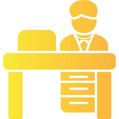 Modern ofis simgesinin vektör illüstrasyonu