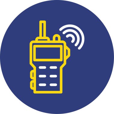 Telsiz kie talkie simgesinin vektör çizimi