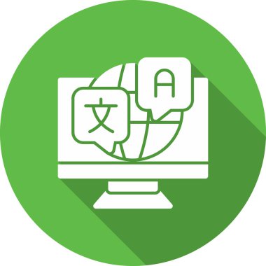 Çevrimiçi Öğrenme simgesi, vektör illüstrasyonu