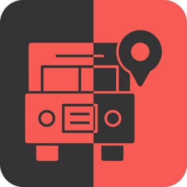 konum dağıtım simgesi, vektör illüstrasyonu