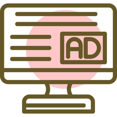 reklam panosu modern simge, vektör illüstrasyonu