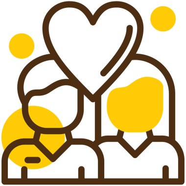 Kalp simgesinin vektör illüstrasyonu