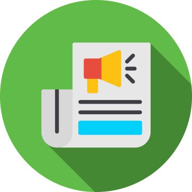 reklamcılık pazarlama simgesi düz stil