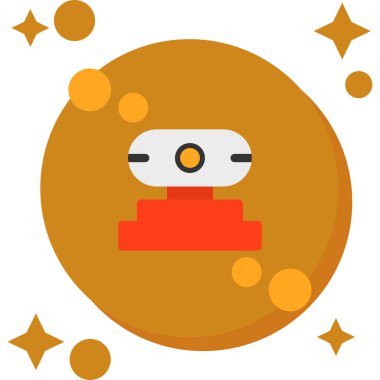 robot düz simgesi, vektör illüstrasyonu