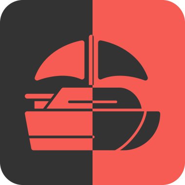 Gemi simgesi vektör illüstrasyonu