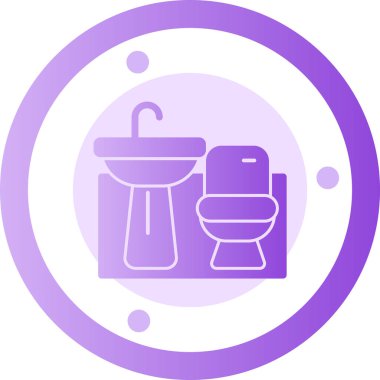 Modern banyo simgesinin vektör çizimi