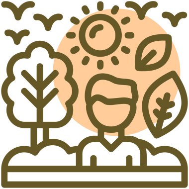 doğa kutsal kişilerin resmi, vektör çizim