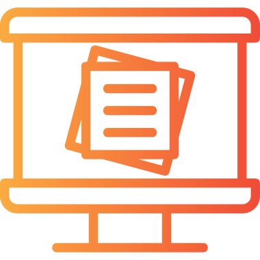 Belge. Web simgesi basit illüstrasyon