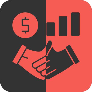 finansal rapor düz simgesi