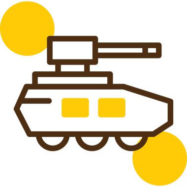 askeri tank simgesi vektör illüstrasyon