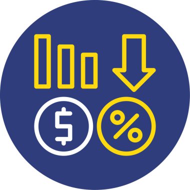 İş ve finans simgesinin vektör illüstrasyonu