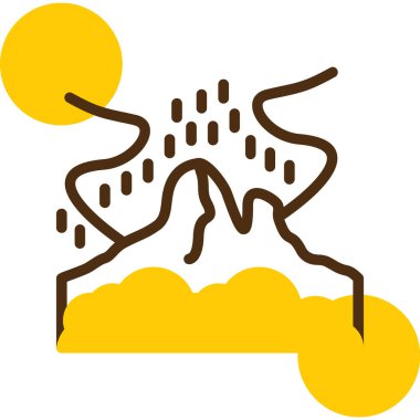 Sonbahar yaprakları simgesi, vektör illüstrasyonu