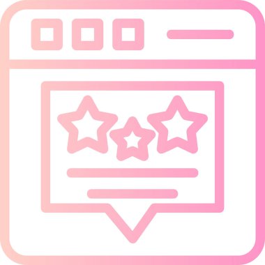 derecelendirme simgesi, basit vektör çizimi