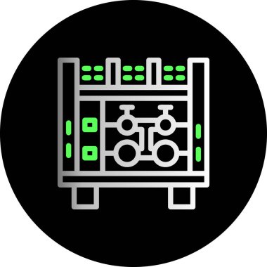 Bir bilgisayar simgesinin vektör illüstrasyonu