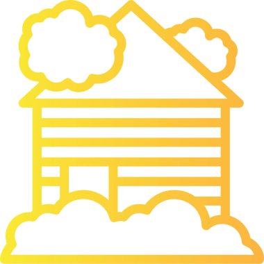 Bulut simgesi vektör illüstrasyonu