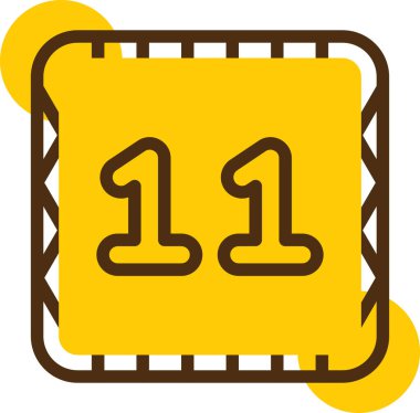 Dolu taslak biçiminde bir numaralı işaret simgesi