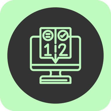 bilgisayar görüntüleme simgesi, vektör illüstrasyonu