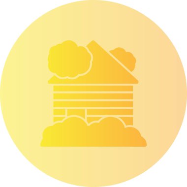 Bir ev simgesinin vektör illüstrasyonu