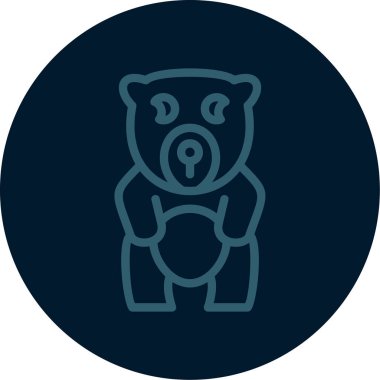 ayı simgesi soyut arkaplanda izole edildi