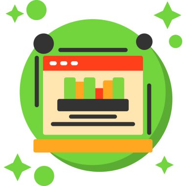 Bir bilgisayar simgesinin vektör illüstrasyonu