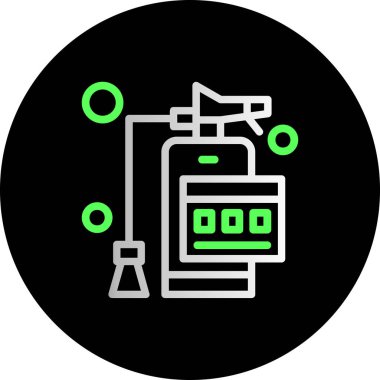 Benzersiz gaz vektör simgesi