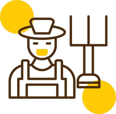 Çiftçi simgesi, vektör illüstrasyonu basit tasarım