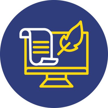 Laptop modern simgesinin vektör illüstrasyonu