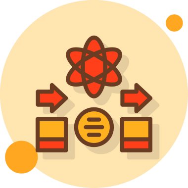 atom. Web simgesi basit illüstrasyon