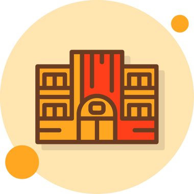 Bina. Web simgesi basit illüstrasyon