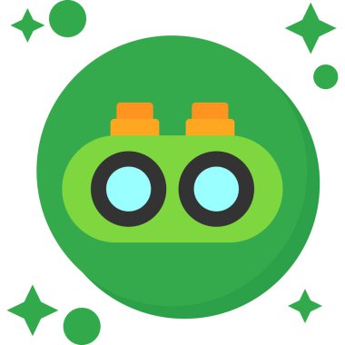 Düz stil uzaylı simgesi