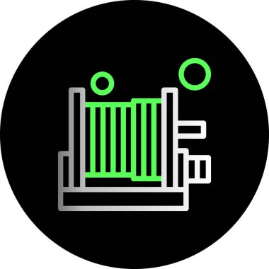 Benzersiz Benzin İstasyonu Vektör Kabartma Simgesi