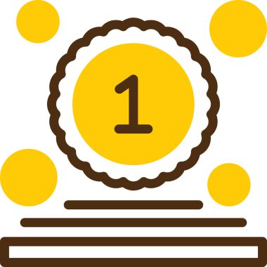 Madalya. Web simgesi basit illüstrasyon