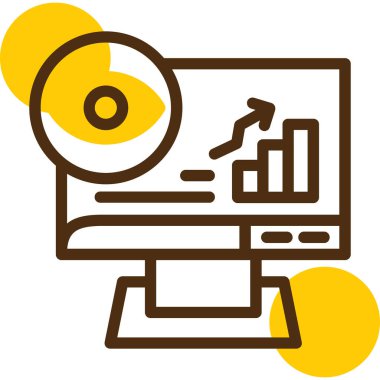 analitik grafik ikon vektör illüstrasyonu