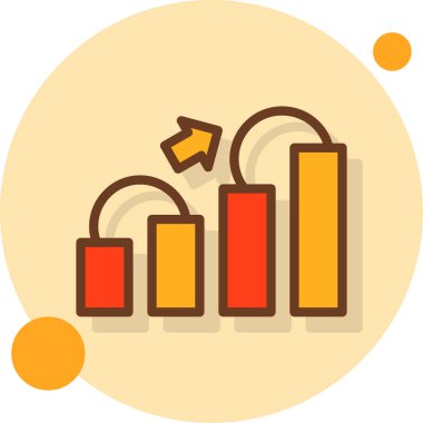 iş grafiği ikon vektör illüstrasyonu