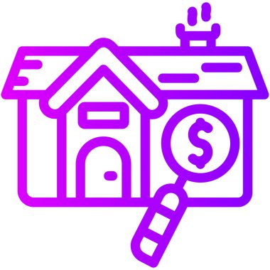 Emlakçı ikonu. Beyaz arkaplanda izole edilmiş web tasarımı için ev özelliklerinin kira vektör simgesi