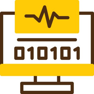 İzleme vektörü simgesi. biçim düz sembol, sarı renk, yuvarlak açılar, beyaz arkaplan